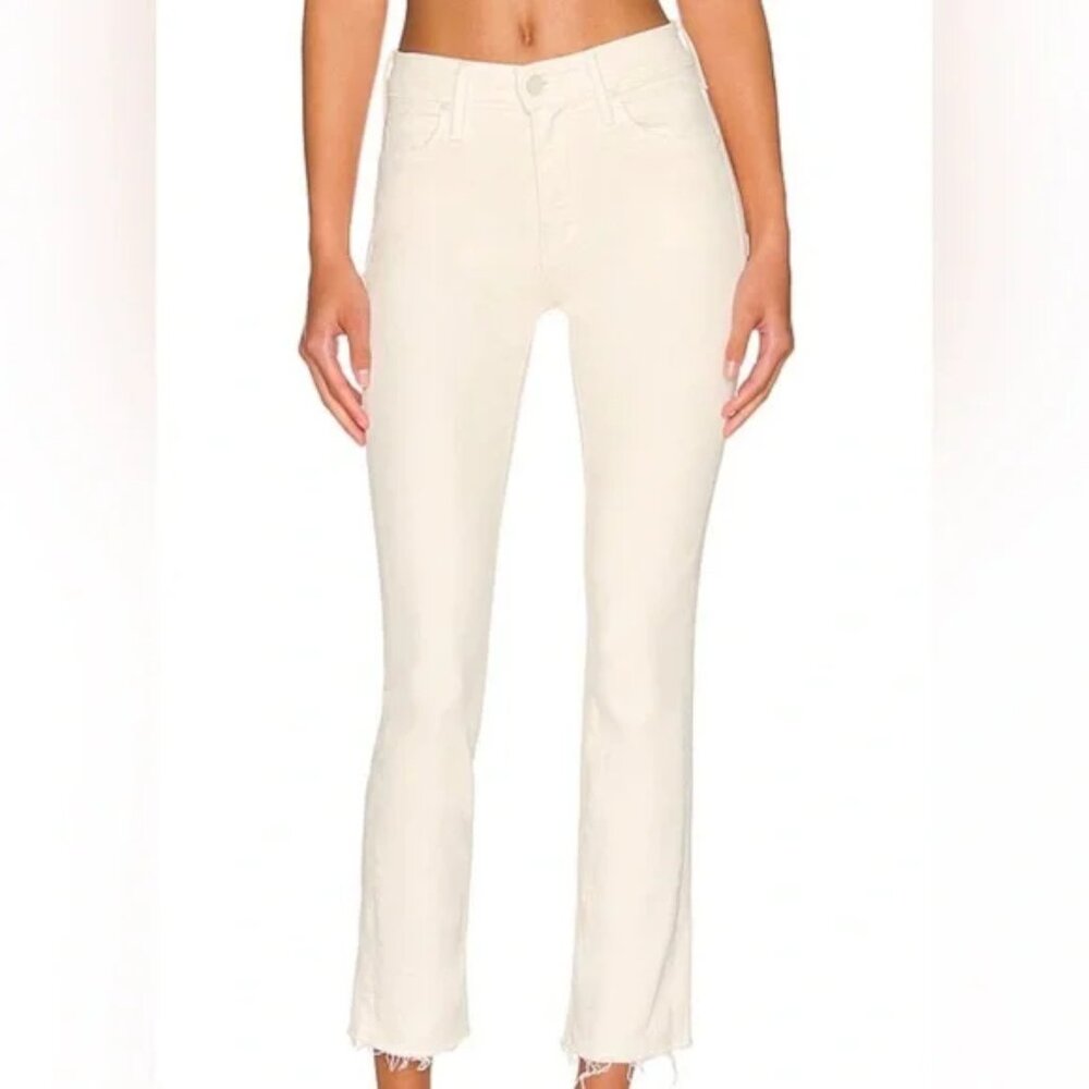 MOTHER Cream Ankle & Cropped Jeans
